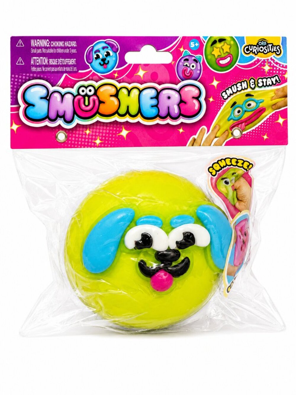 ORB CURIOSITIES GREEN DOG SMUSHER SQUISHY SQUEEZE TOY BRAND NEW